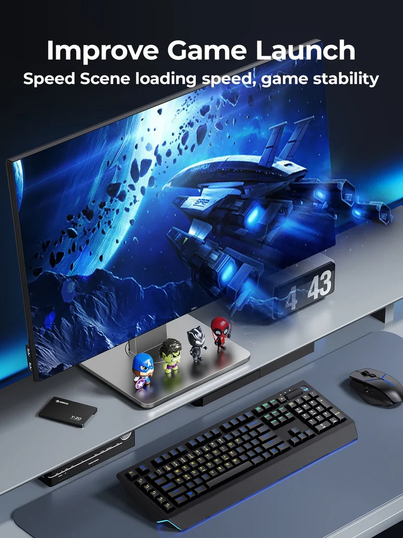 ORICO 1TB SATA SSD 2.5 Inch Internal Solid State Drive up to 500MB/s SATA III 6Gbps Desktop Laptop NAS DIY External Drive Y20