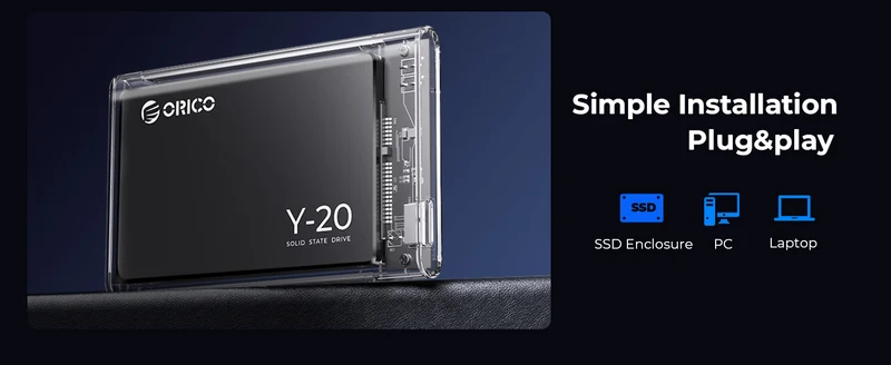 ORICO 1TB SATA SSD 2.5 Inch Internal Solid State Drive up to 500MB/s SATA III 6Gbps Desktop Laptop NAS DIY External Drive Y20