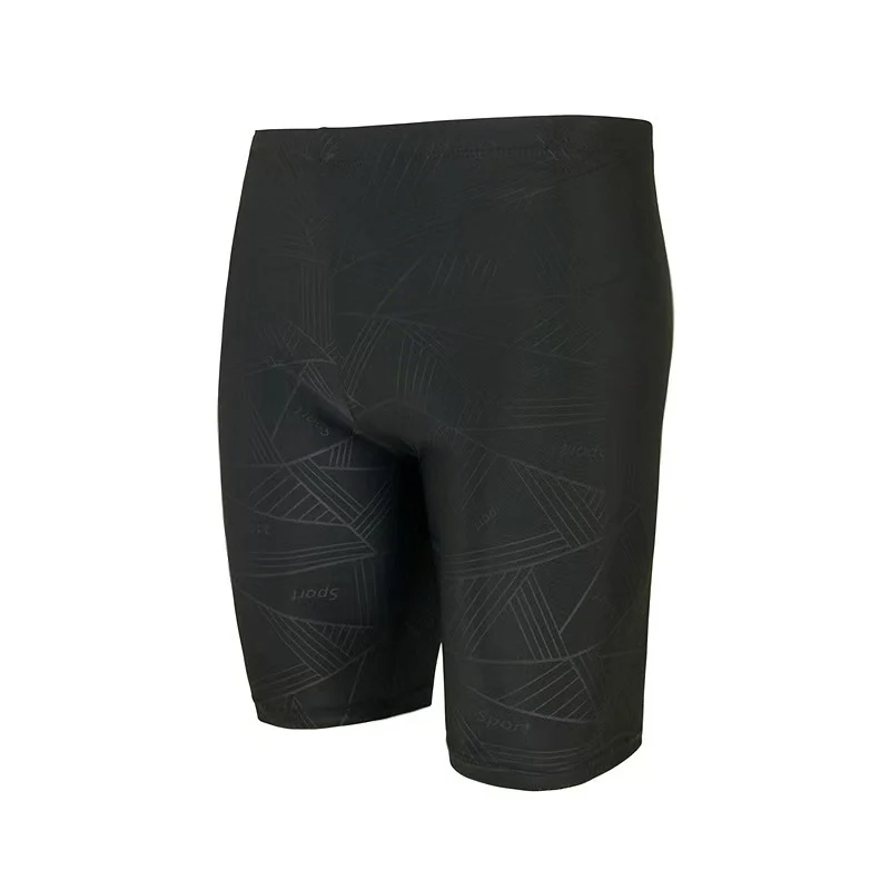 Swimming Trunks Five-Point Men's Professional Swimsuit Boxer Shorts Imitation Sharkskin Adult Large Size Hot Spring Swimming Suit