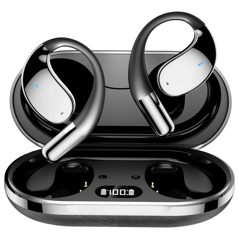 Newest BT 5.3 OWS Earbuds Stereo Deep Bass Over Ear Bud With Earhooks Noise Cancelling Mics Sport Wireless Headphone