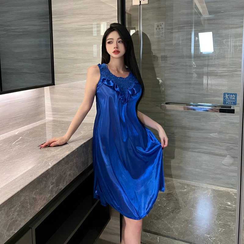 New plus size Pure Desire Nightdress Temptation Small Chest Big Sexy Nightdress Sexy Lace Low-cut suit 4002
