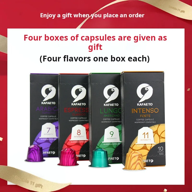 19 Bar Automatic Stainless Steel 3-in-1 Multi-Capsule Coffee Maker Household 19 Bar USB Battery Electric Machine French Langua