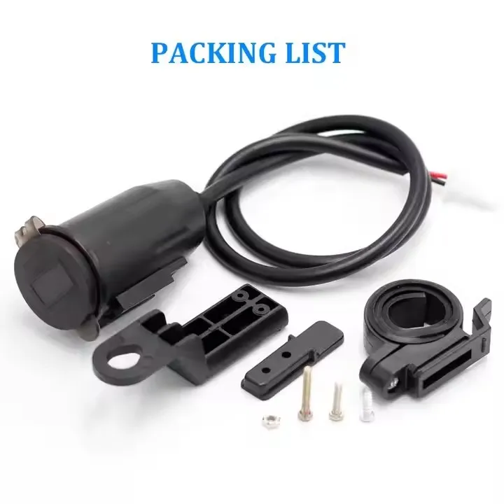Rider Handlebar Rack Charging Dual USB Fast Charging QC3.0 Motorcycle Mobile Phone Charger with Voltage Display