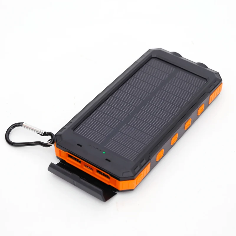 10000mah/20000mAh Fs-005 Waterproof Solar Panel Portable Power Bank Li-Polymer Battery Dual USB Cell Phone Charger
