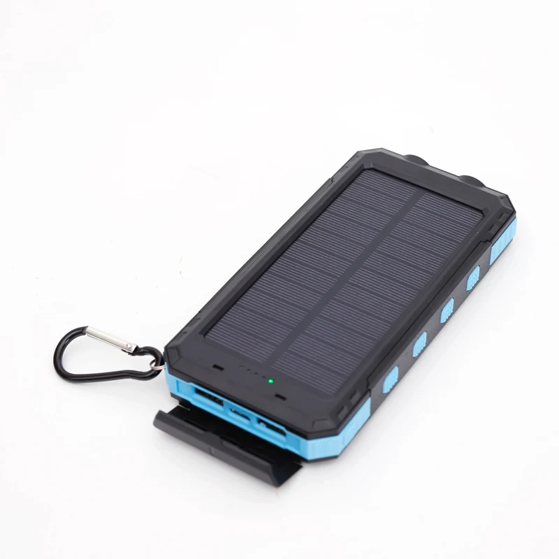 10000mah/20000mAh Fs-005 Waterproof Solar Panel Portable Power Bank Li-Polymer Battery Dual USB Cell Phone Charger