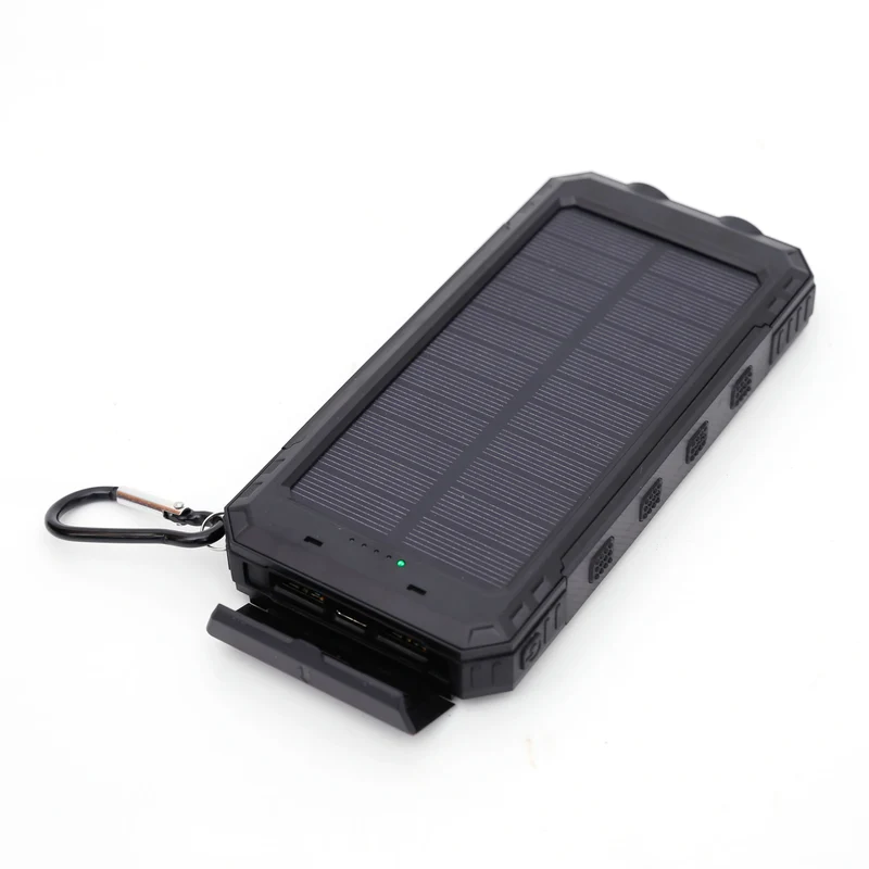 10000mah/20000mAh Fs-005 Waterproof Solar Panel Portable Power Bank Li-Polymer Battery Dual USB Cell Phone Charger
