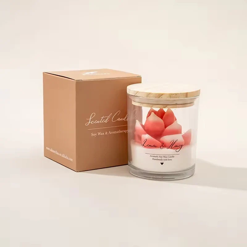 AIKUN 8 * 9cm Natural Eco Friendly Private Label Jar Custom Label Soy Wax Aromatherapy Candle for Holiday Gift Projects