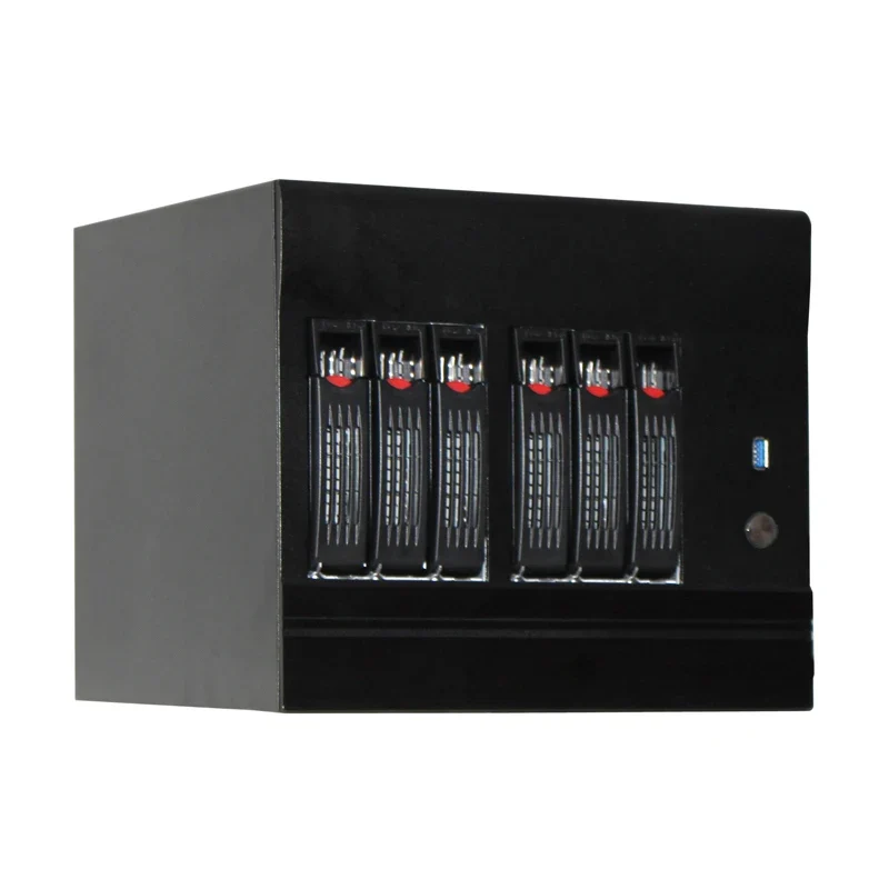 Hot Swap 6 Bays Desktop NAS Server case Nas Computer case with USB 3.0 Fits Mini ITX Applied in Office