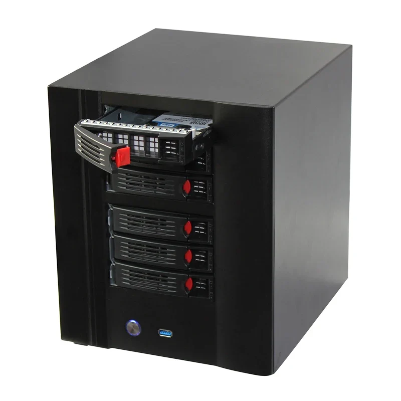 Hot Swap 6 Bays Desktop NAS Server case Nas Computer case with USB 3.0 Fits Mini ITX Applied in Office