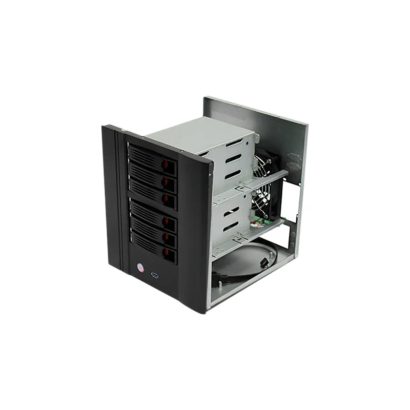 Hot Swap 6 Bays Desktop NAS Server case Nas Computer case with USB 3.0 Fits Mini ITX Applied in Office