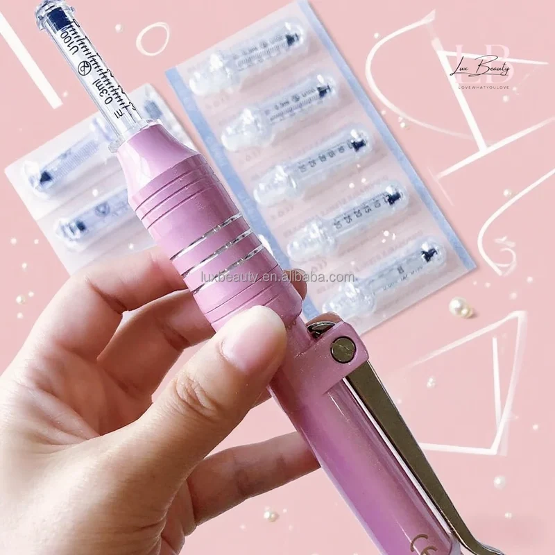 Dermal Filler Baby Pink Stainless Steel Lip Filling Pen for Medspa Use