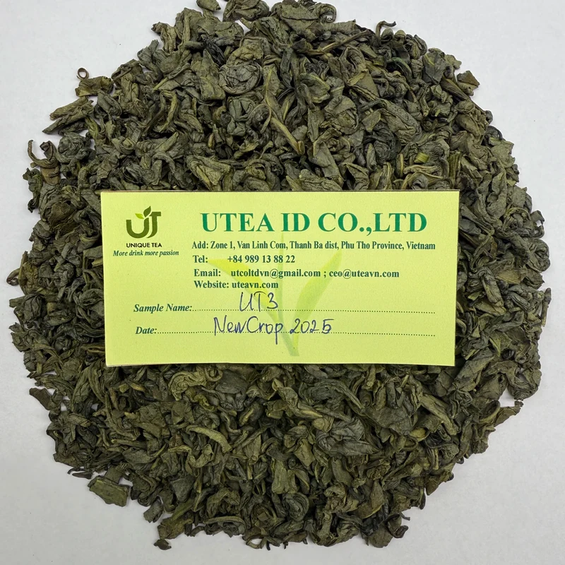 UT3 Factory Direct Bulk Supply OEM Private Label New Pure Organic Vietnam Green Tea Leaves Beverage Box & Bag Packaging