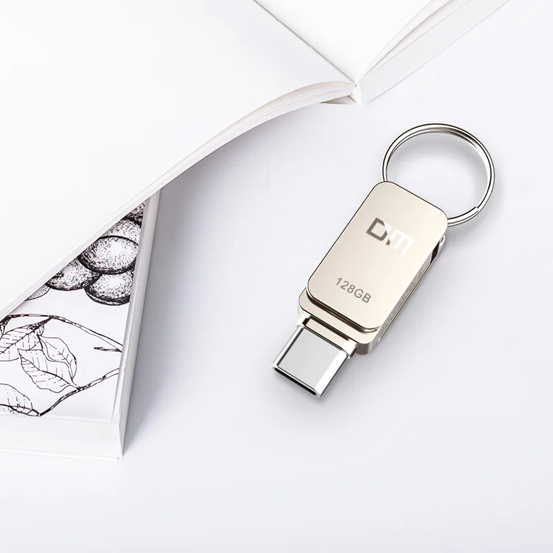 New Hot Sell DM Mini Type C Metal USB 3.2 Flash Drive 128GB/64GB/32GB with Custom Logo PD059 60-70M/S Read in Stock