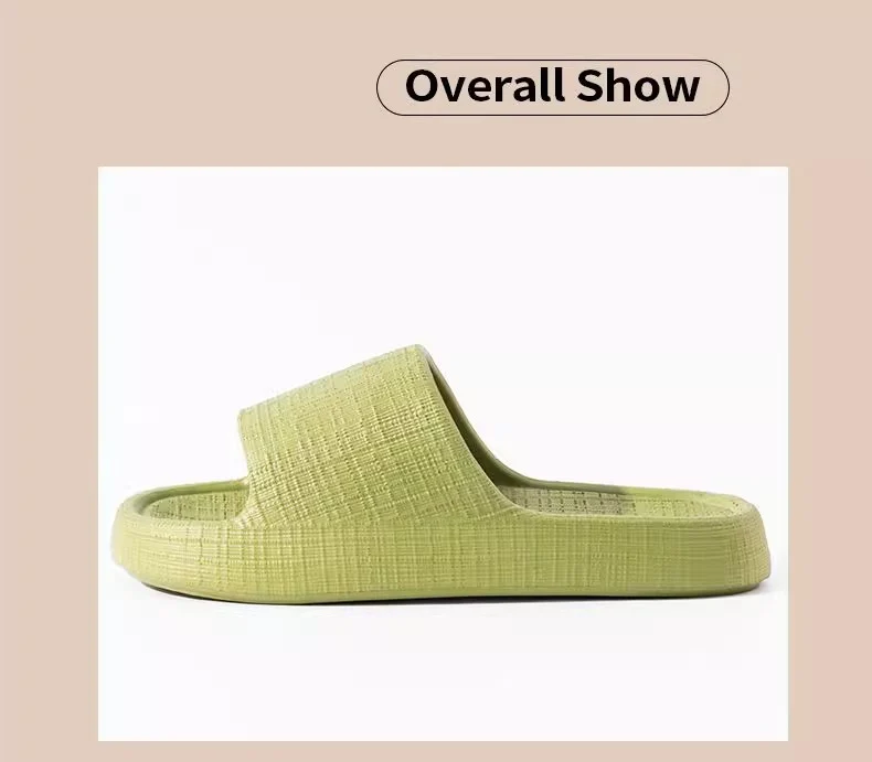 Thick-Soled Sandals for Women 2025 New Summer Home Indoor Bathing Non-Slip Simple Shit-Stepping Couple Slippers for Men