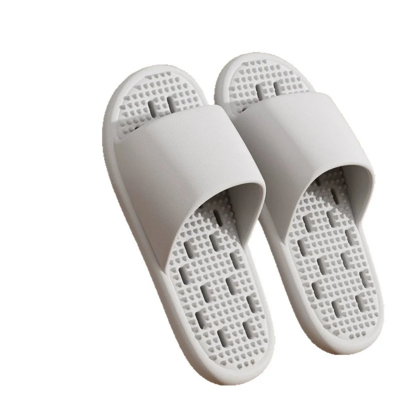New Summer Home Bathroom Hollow Anti-Slip Men's Slippers That Feel Like Stepping on Shit, Convenient and Breathable Soft-Soled Women's Slippers for Outdoor Wear