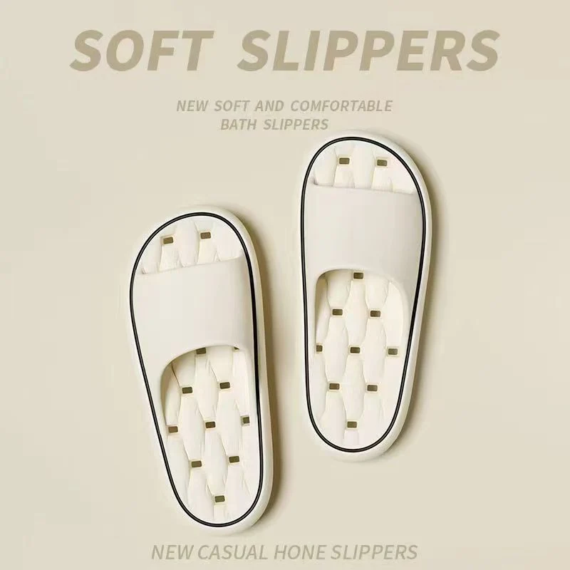 Slippers for Women, Summer Couples, Indoor Home Bathroom Bathing, Leaking, Non-Slip, Thick-Soled, Shit-Stepping Household Sandals, Slippers for Men