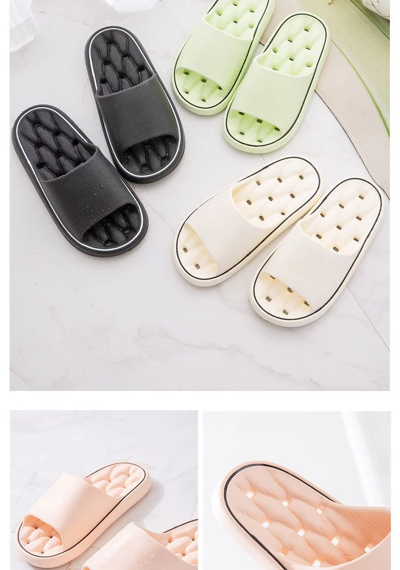 Slippers for Women, Summer Couples, Indoor Home Bathroom Bathing, Leaking, Non-Slip, Thick-Soled, Shit-Stepping Household Sandals, Slippers for Men