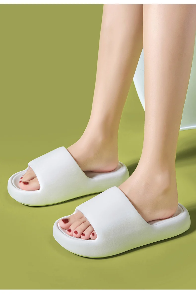 Korean Style Non-Slip Soft-Soled Eva Slippers for Women in Summer Bathroom Bathing Couples Thick-Soled Home Sandals