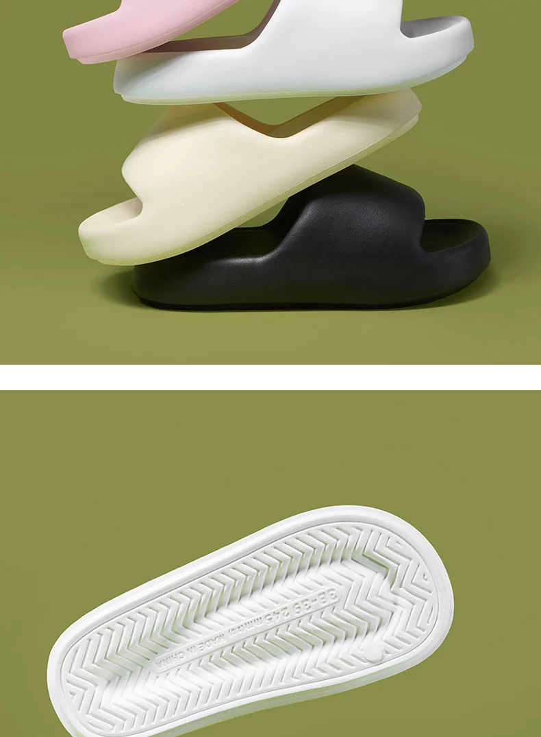 Korean Style Non-Slip Soft-Soled Eva Slippers for Women in Summer Bathroom Bathing Couples Thick-Soled Home Sandals
