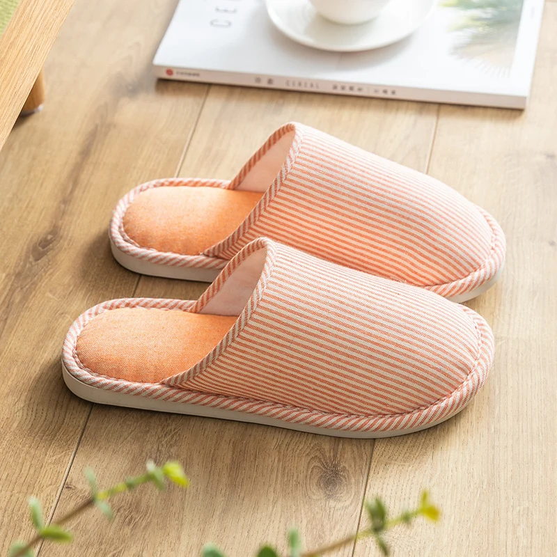 Spring and Autumn Cotton Slippers for Women, All Seasons, Winter, Indoor Home Use, Cotton and Linen Non-Slip Home Couple Wholesale Hemp Slippers for Men