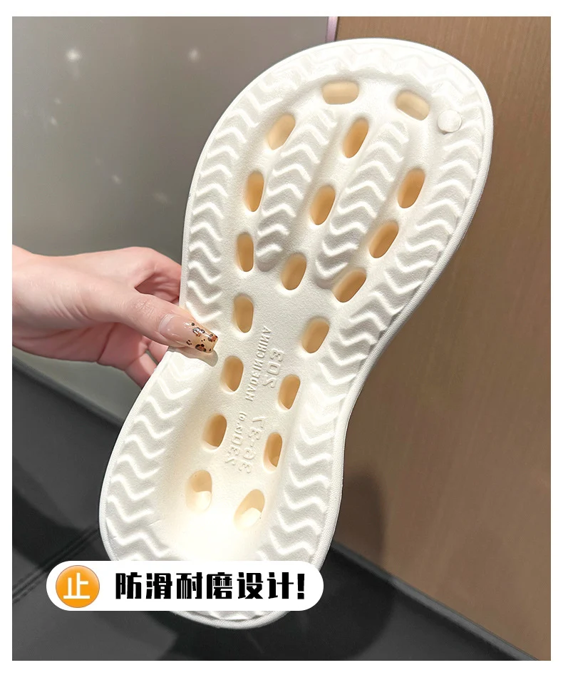 New High-Heeled Thick-Soled Slippers for Women, Summer Home Indoor Slippers, Non-Slip Fashionable Height-Increasing Slippers for Outdoor Wear