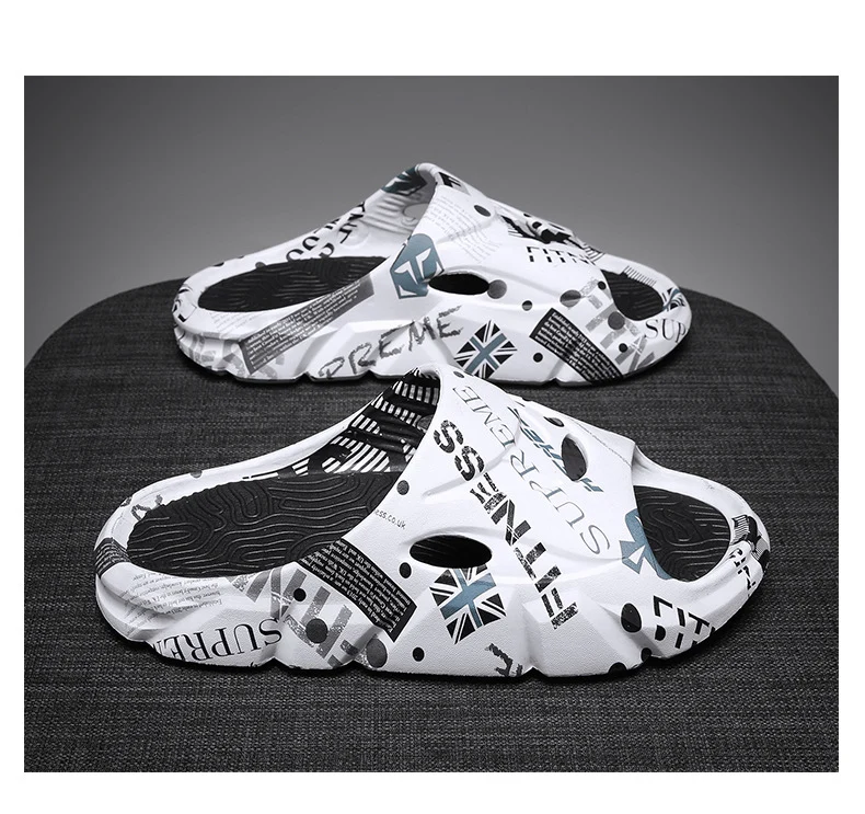 Coconut Slippers for Men to Wear Outside in Summer, Non-Slip Thick Soles for Stepping on Shit, Home Bathing, Men's Outdoor Sports Beach Sandals
