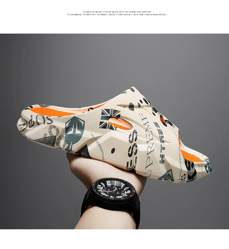 Coconut Slippers for Men to Wear Outside in Summer, Non-Slip Thick Soles for Stepping on Shit, Home Bathing, Men's Outdoor Sports Beach Sandals