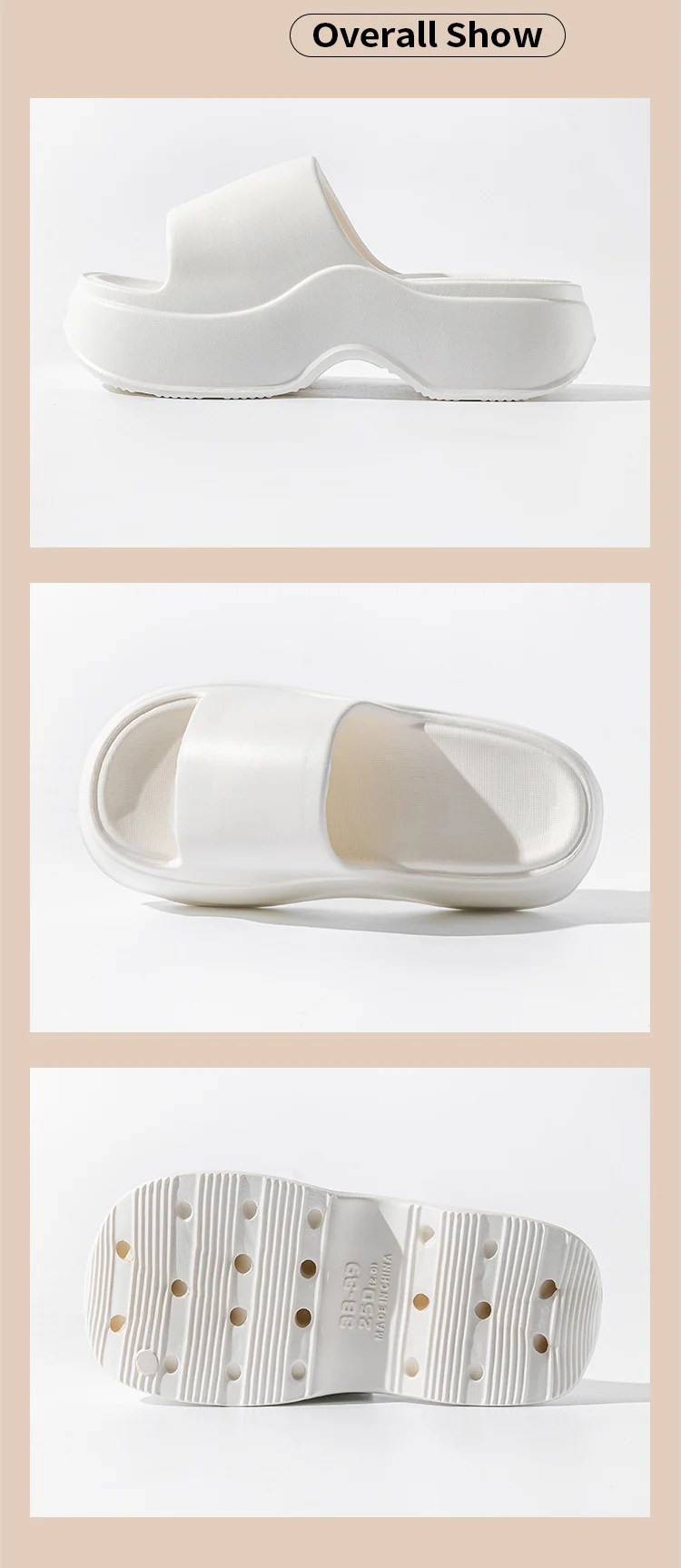 Eva Thick-Soled Slippers for Women to Feel Like Stepping on Shit, Indoor and Home Summer Deodorant Soft-Soled Outer Wear Heightening Beach and Seaside Slippers