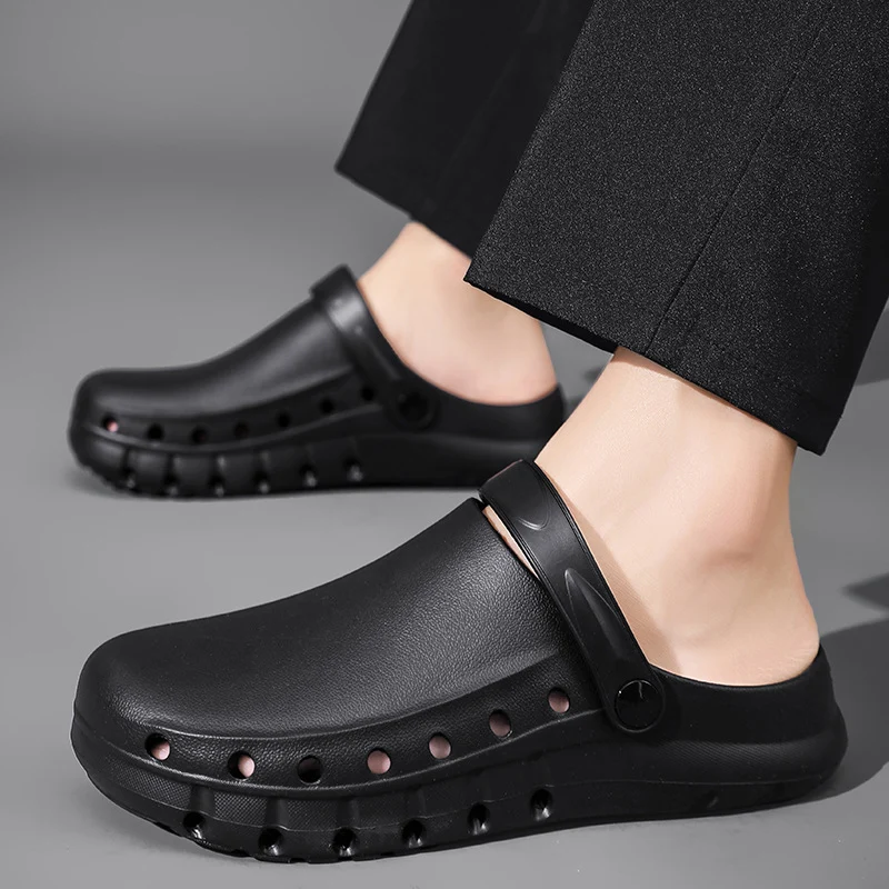 Wholesale Chef Shoes, Non-Slip Kitchen Shoes, Work Shoes, Oil-Proof, Waterproof, Wear-Resistant Safety Shoes, Protective Shoes, Toe-Toe Labor Protection Shoes