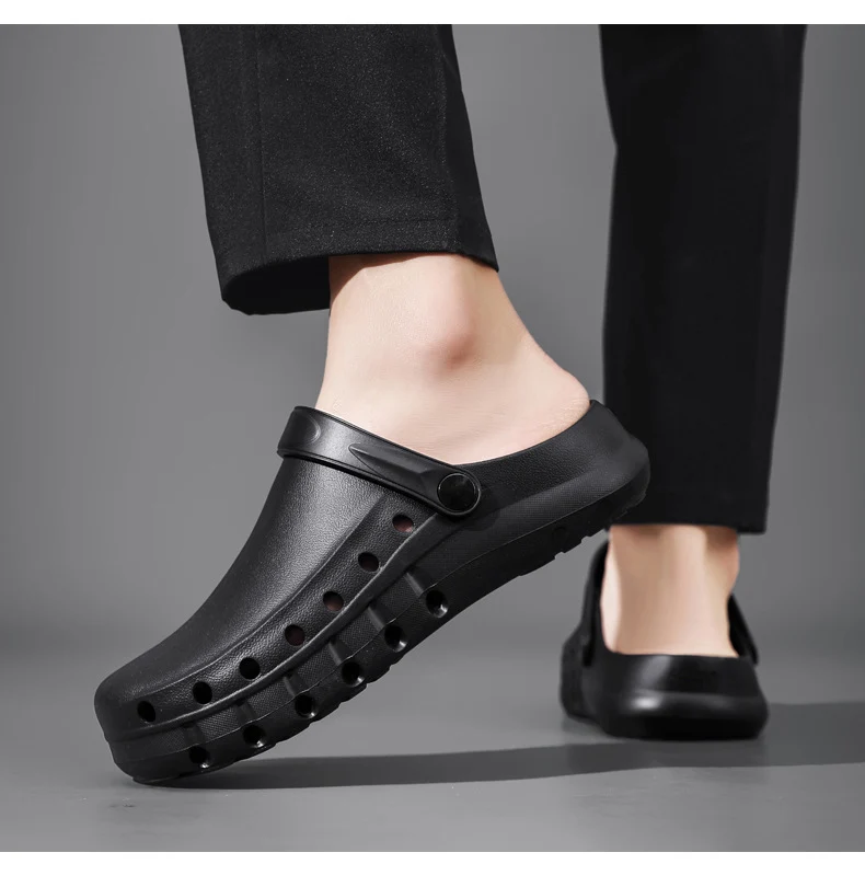 Wholesale Chef Shoes, Non-Slip Kitchen Shoes, Work Shoes, Oil-Proof, Waterproof, Wear-Resistant Safety Shoes, Protective Shoes, Toe-Toe Labor Protection Shoes