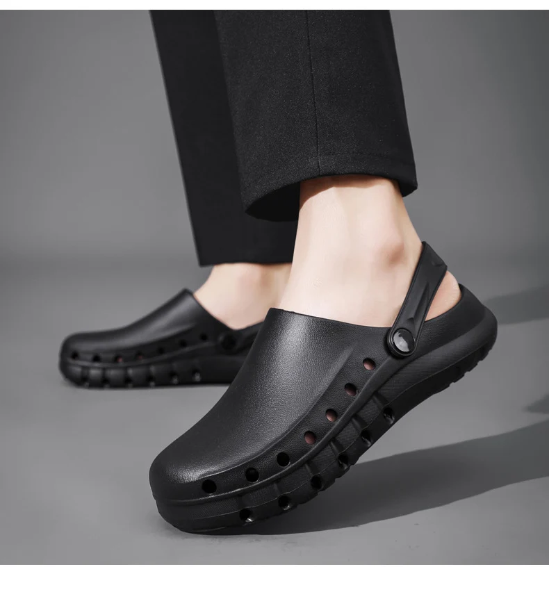 Wholesale Chef Shoes, Non-Slip Kitchen Shoes, Work Shoes, Oil-Proof, Waterproof, Wear-Resistant Safety Shoes, Protective Shoes, Toe-Toe Labor Protection Shoes