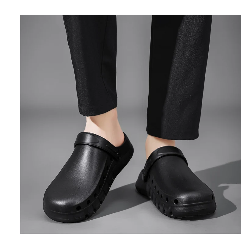 Wholesale Chef Shoes, Non-Slip Kitchen Shoes, Work Shoes, Oil-Proof, Waterproof, Wear-Resistant Safety Shoes, Protective Shoes, Toe-Toe Labor Protection Shoes