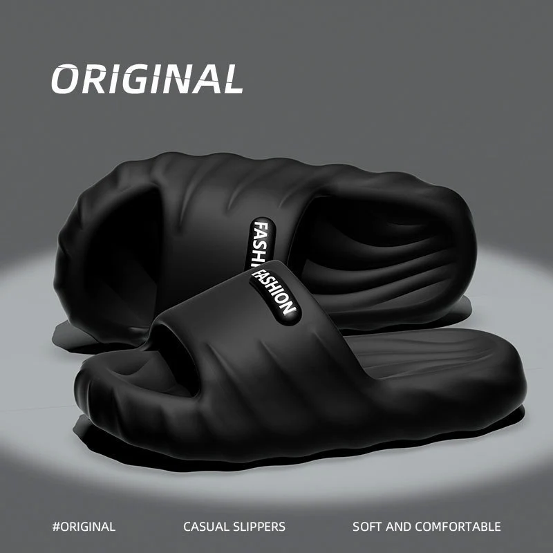 Women's Summer New Style Slippers for Couples, Thick-Soled Indoor Bathroom Anti-Slip and Odor-Resistant Slippers for Men to Wear Outside