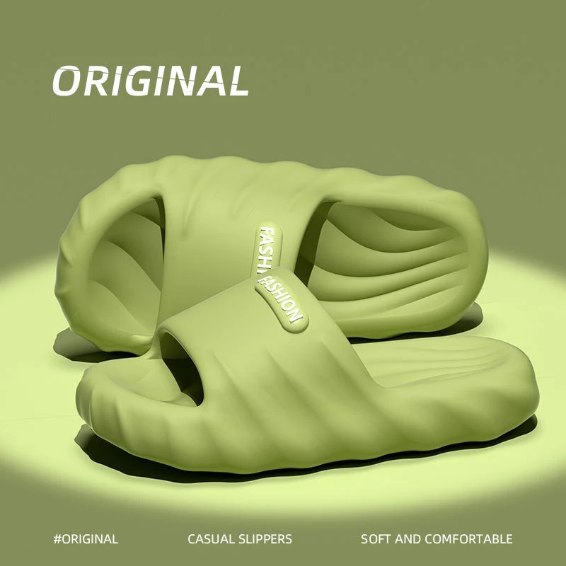 Women's Summer New Style Slippers for Couples, Thick-Soled Indoor Bathroom Anti-Slip and Odor-Resistant Slippers for Men to Wear Outside