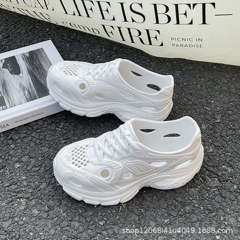 New Style Eva Thickened 5cm Height-Increasing Soft Sole Comfortable Versatile Dad Shoes Outdoor Closed-Toe Sandals for Couples