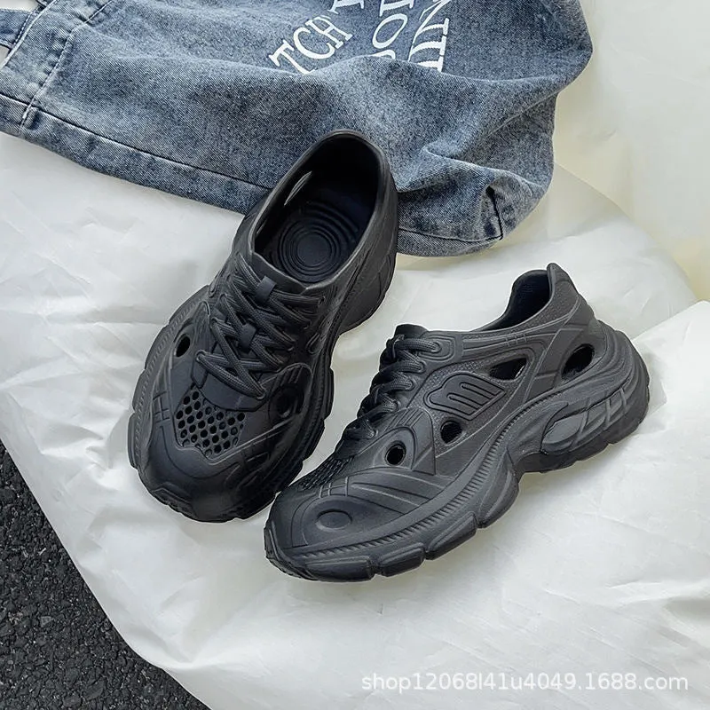 New Style Eva Thickened 5cm Height-Increasing Soft Sole Comfortable Versatile Dad Shoes Outdoor Closed-Toe Sandals for Couples