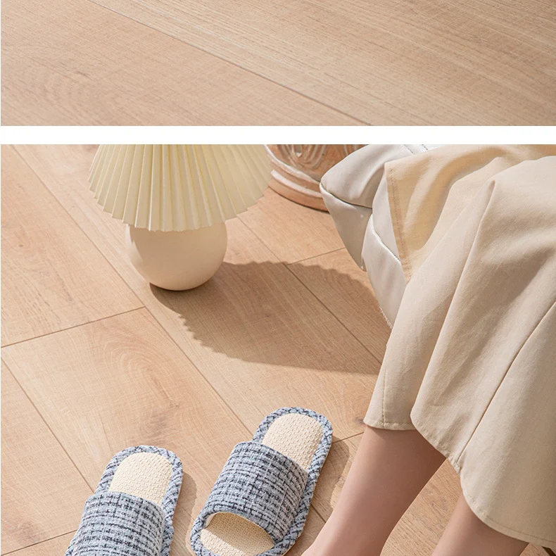 Linen Slippers for Women Spring & Fall Sweat-Absorbent Home Silent Japanese Cotton and Linen Indoor Non-Slip Breathable Slippers for Men All Seasons Wholesale