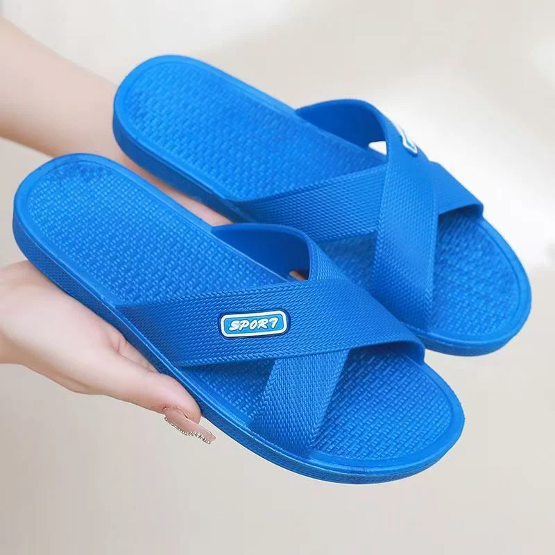 368 Women's Classic Style Summer New Women's Home Slippers Bathroom Bath Non-Slip Cross Slippers Wholesale