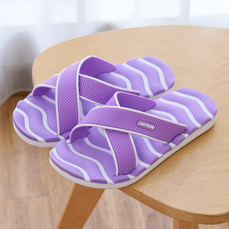 Home Eva Slippers for Women, Non-Slip Bathroom Bathing Slippers for Men, Summer Outdoor Wear, Beach Trendy Slippers, Factory Direct Sales
