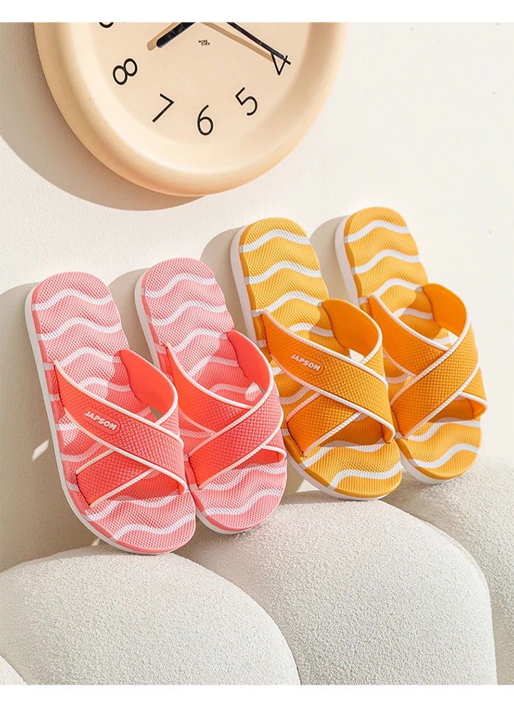 Home Eva Slippers for Women, Non-Slip Bathroom Bathing Slippers for Men, Summer Outdoor Wear, Beach Trendy Slippers, Factory Direct Sales