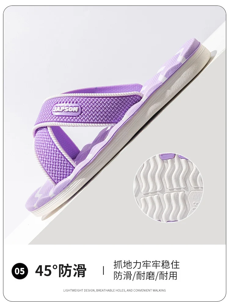 Home Eva Slippers for Women, Non-Slip Bathroom Bathing Slippers for Men, Summer Outdoor Wear, Beach Trendy Slippers, Factory Direct Sales