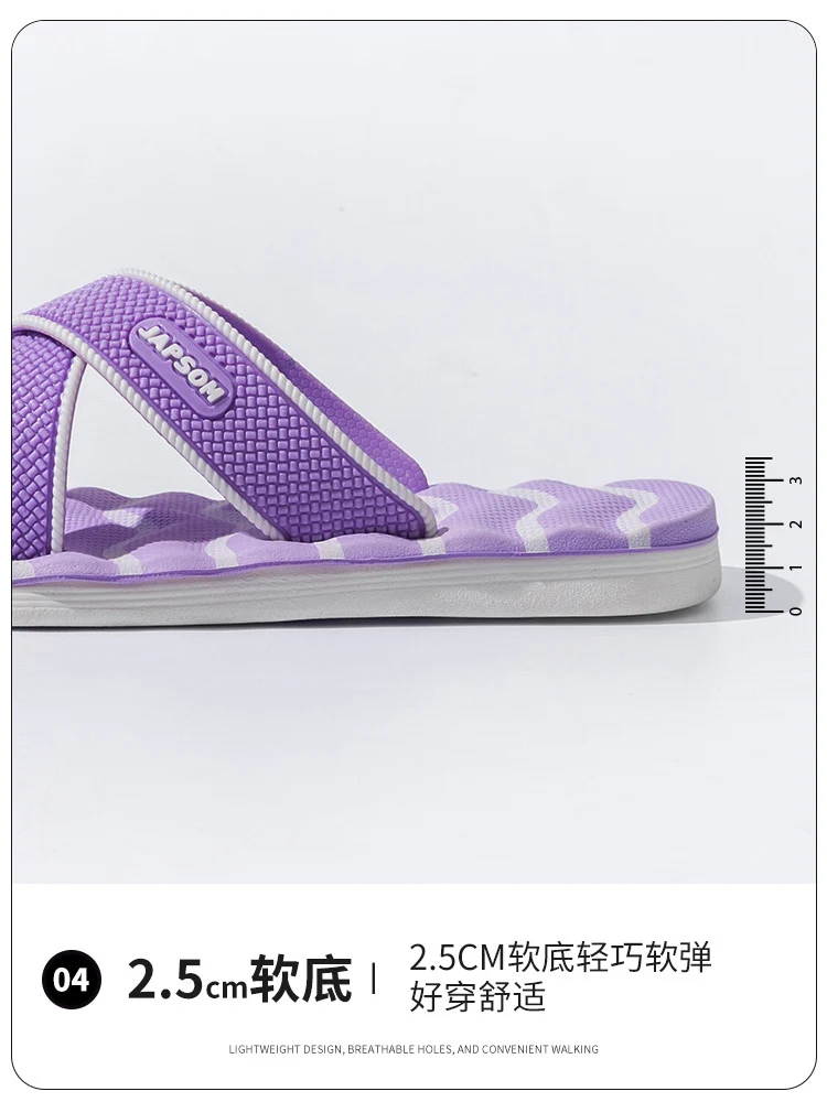 Home Eva Slippers for Women, Non-Slip Bathroom Bathing Slippers for Men, Summer Outdoor Wear, Beach Trendy Slippers, Factory Direct Sales