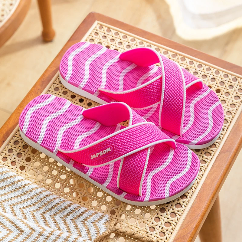 Home Eva Slippers for Women, Non-Slip Bathroom Bathing Slippers for Men, Summer Outdoor Wear, Beach Trendy Slippers, Factory Direct Sales