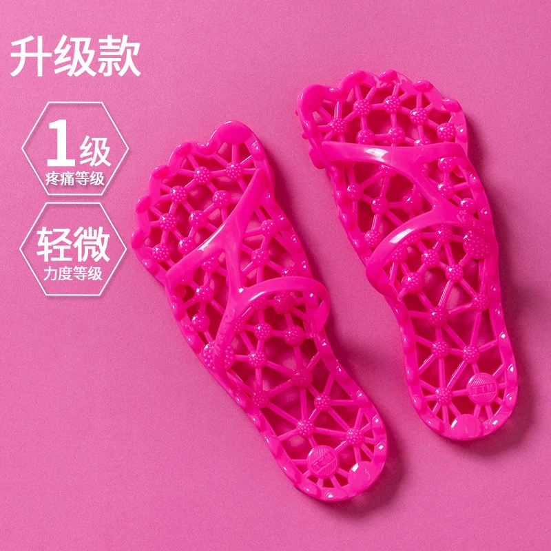 Foot Acupressure Massage Slippers for Women, Summer Bathroom Hollow Breathable Non-Slip Massage Slippers for Men, Outdoor Summer Health Shoes