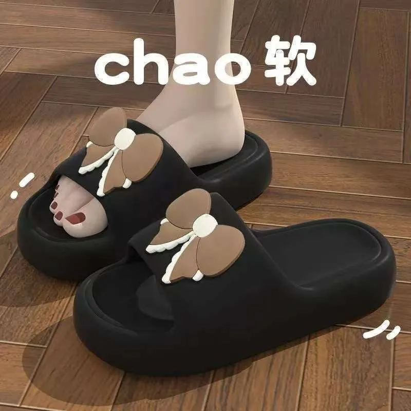 Thick-Soled Slippers for Women 2025 Summer New Style Indoor Home Bathing Non-Slip Household Slippers for Outer Wear with a Sense of Stepping on Shit