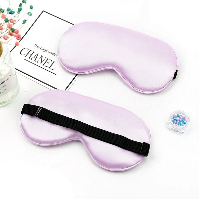 Cross-Border Wholesale Imitation Silk Eye Mask, Light-Blocking, Non-Pressing on the Eyes, Travel and Sleeping Eye Mask, Breathable Sleep Eye Mask, Adjustable