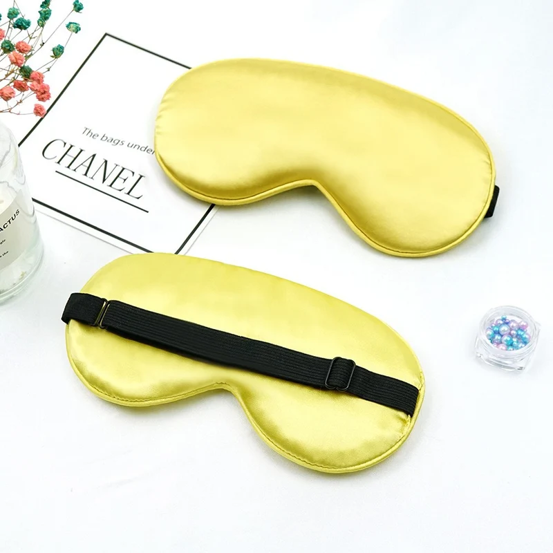 Cross-Border Wholesale Imitation Silk Eye Mask, Light-Blocking, Non-Pressing on the Eyes, Travel and Sleeping Eye Mask, Breathable Sleep Eye Mask, Adjustable