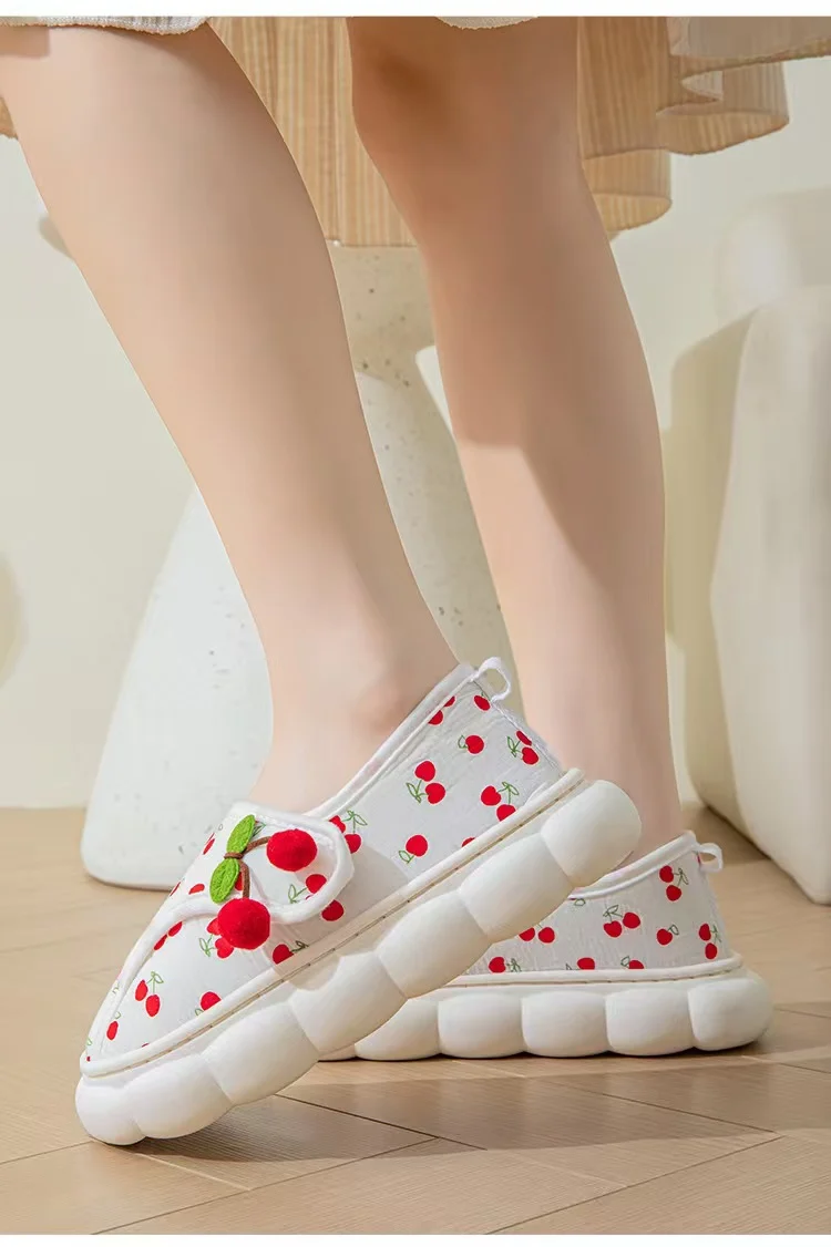 25 Maternity Postpartum Shoes for Summer, Comfortable Thin Style, Closed-Back Slippers for Postpartum Women, Non-Slip Thick-Soled Soft-Soled Cotton Shoes with Tassels