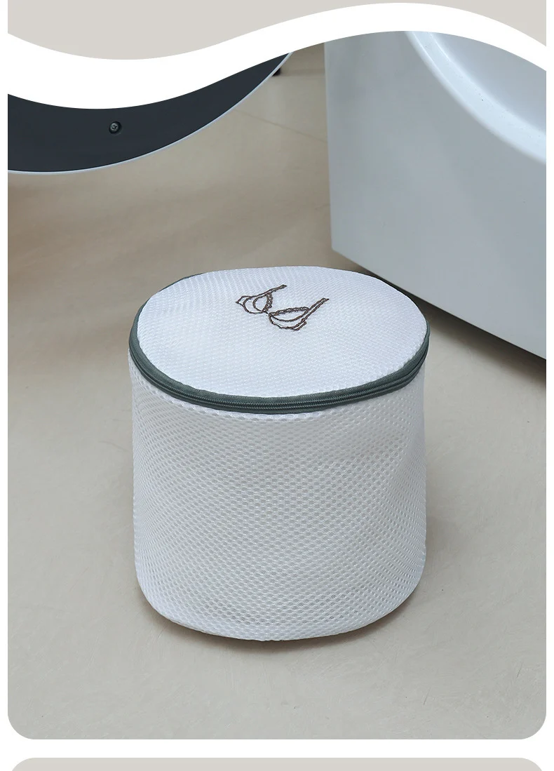 Sandwich Embroidery Laundry Bag Double-Layer Thickened Bra Protective Wash Bag Set Large Mesh Bag for Washing Machine