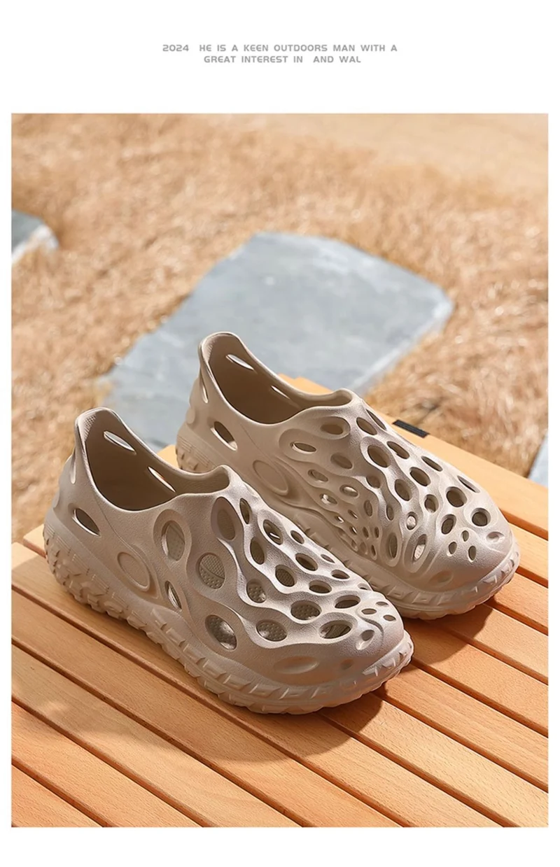 Croc Shoes Men's Summer Outer Wear for Commuting and Driving 2025 New Popular Anti-Slip Summer Eva Sandals That Feel Like Stepping on Shit